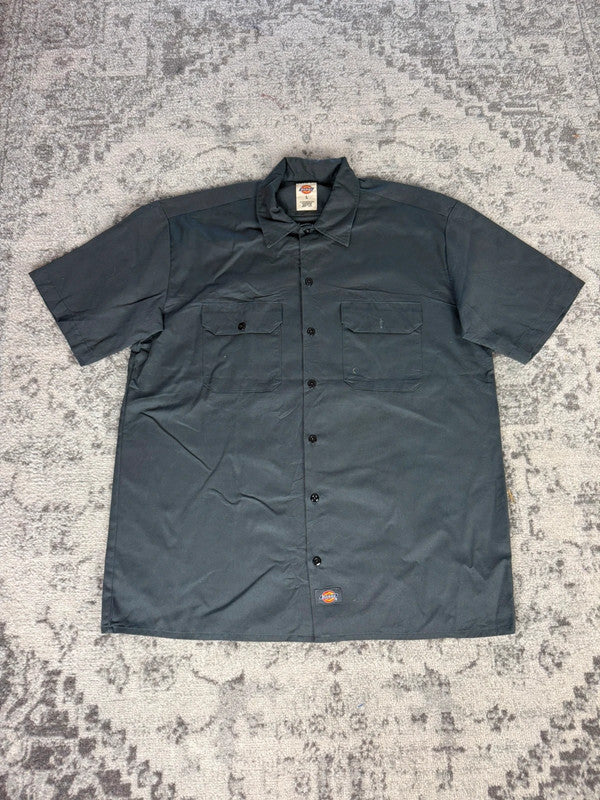 Chemise Dickies à manches courtes large baggy design streetwear y2k hip-hop fait main taille L n•465