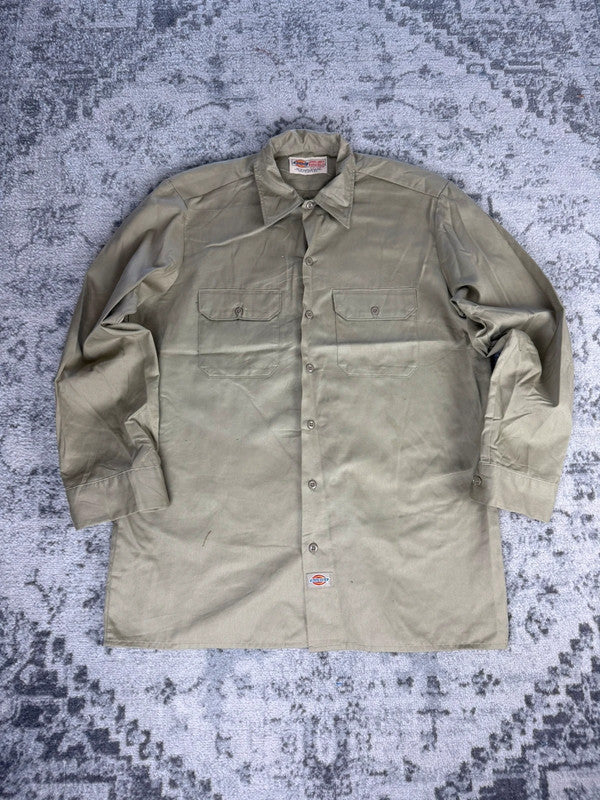 Chemise Dickies large baggy design streetwear y2k hip-hop fait main taille XXL n•470