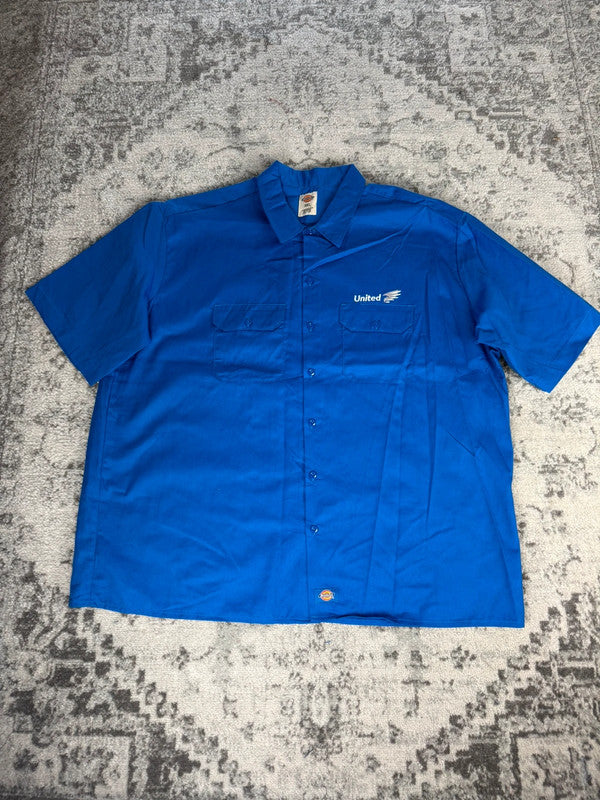 Chemise Dickies manche courte large baggy design streetwear y2k hip-hop fait main taille XXXL n•471