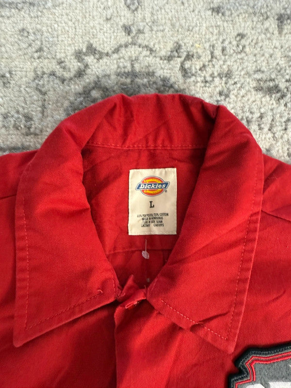 Chemise Dickies à manches courtes large baggy design streetwear y2k hip-hop fait main taille L n•472