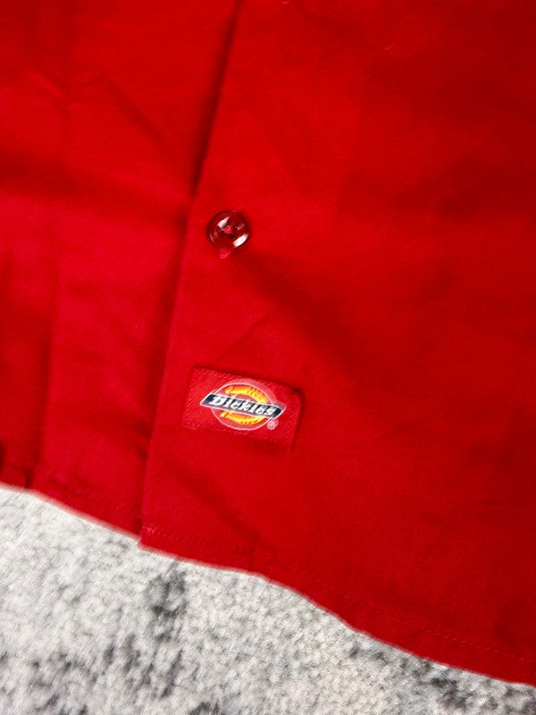 Chemise Dickies à manches courtes large baggy design streetwear y2k hip-hop fait main taille L n•472