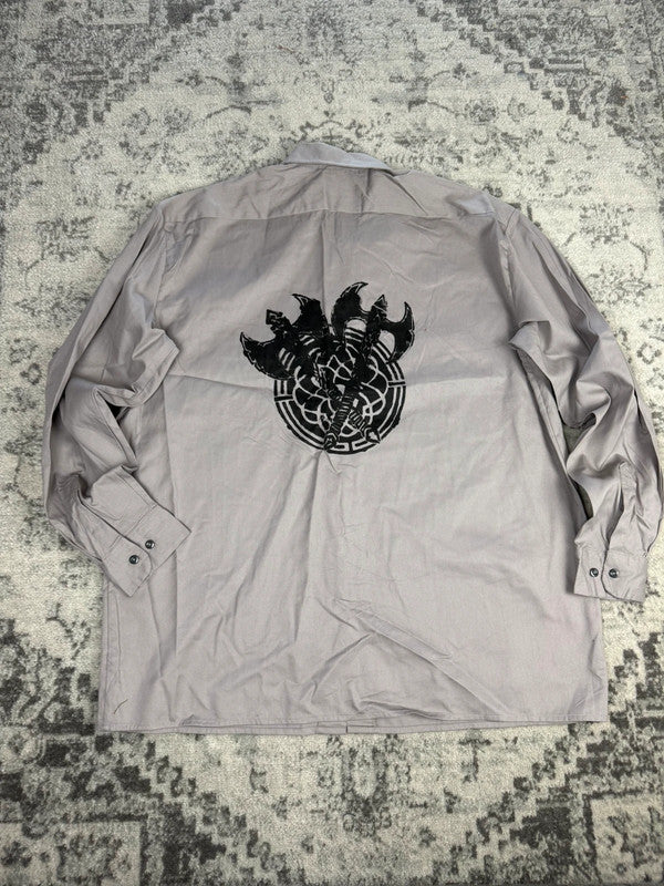 Chemise Dickies manches courtes large baggy design streetwear y2k hip-hop fait main taille XXL n•473