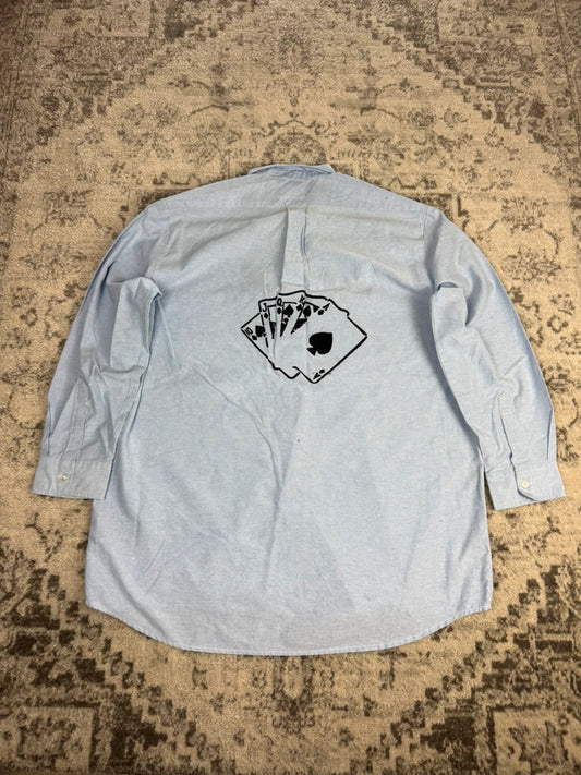 Chemise Dickies large baggy design streetwear y2k hip-hop fait main taille XXL n•474