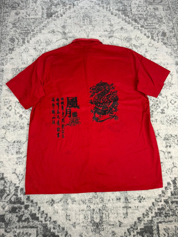 Chemise Dickies manches courtes large baggy design streetwear y2k hip-hop fait main taille XXL n•476