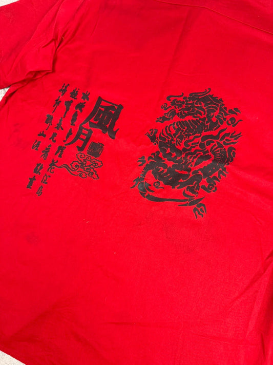 Chemise Dickies manches courtes large baggy design streetwear y2k hip-hop fait main taille XXL n•476