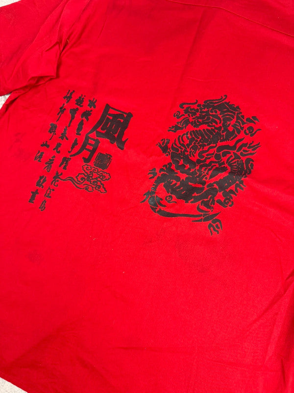 Chemise Dickies manches courtes large baggy design streetwear y2k hip-hop fait main taille XXL n•476