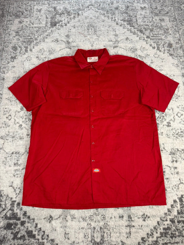 Chemise Dickies manches courtes large baggy design streetwear y2k hip-hop fait main taille XXL n•476