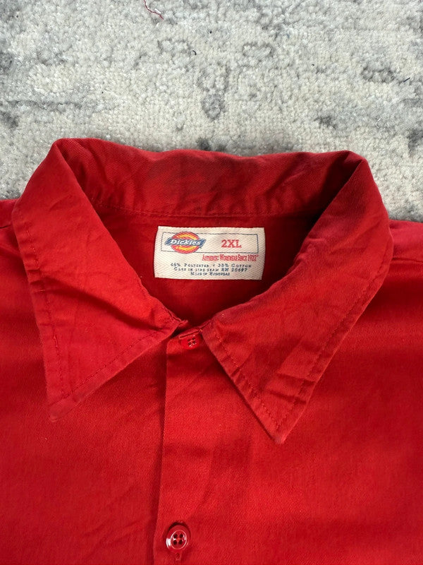 Chemise Dickies manches courtes large baggy design streetwear y2k hip-hop fait main taille XXL n•476