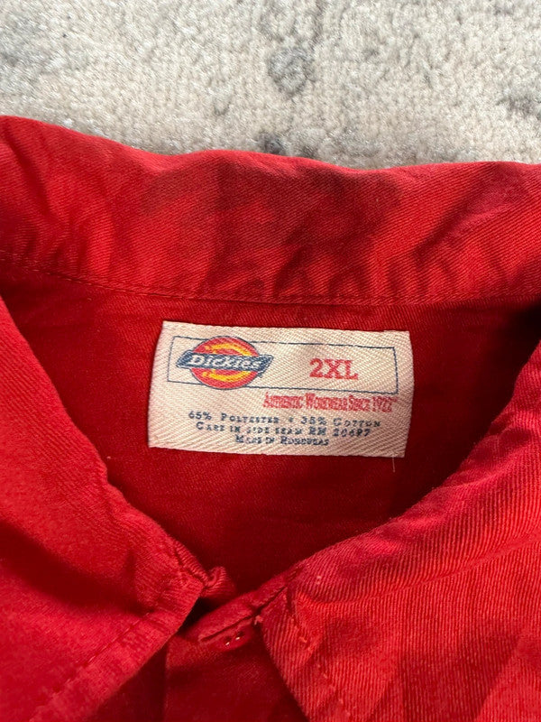 Chemise Dickies manches courtes large baggy design streetwear y2k hip-hop fait main taille XXL n•476