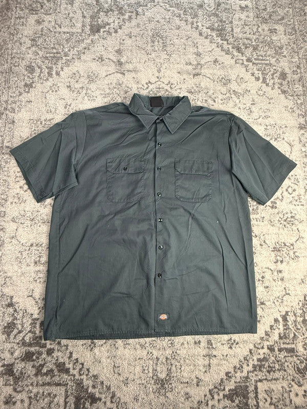 Chemise Dickies manches courtes large baggy design streetwear y2k hip-hop fait main taille XXL n•478