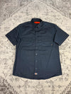 Chemise Dickies à manches courtes large baggy design streetwear y2k hip-hop fait main taille L n•479