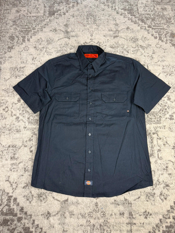 Chemise Dickies à manches courtes large baggy design streetwear y2k hip-hop fait main taille L n•479