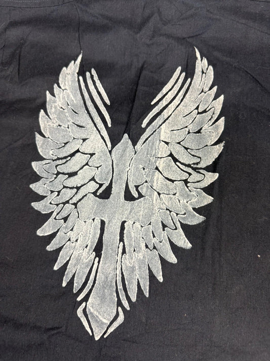 Chemise Dickies à manches courtes large baggy design streetwear y2k hip-hop fait main taille L n•479