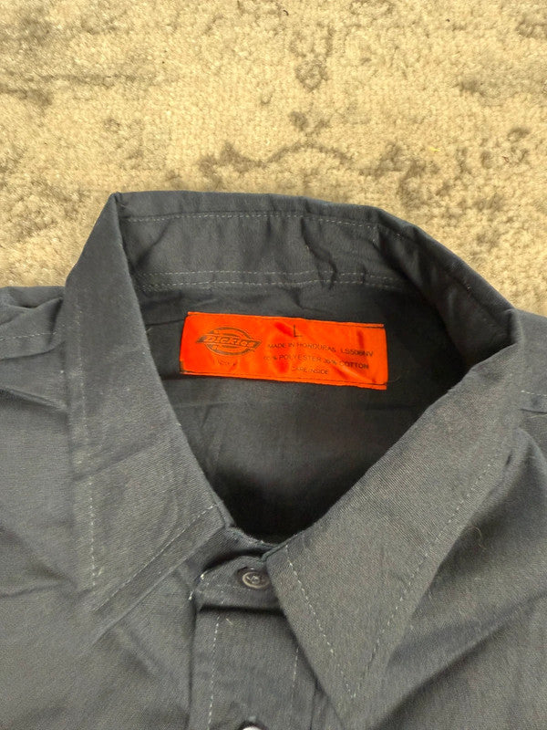Chemise Dickies à manches courtes large baggy design streetwear y2k hip-hop fait main taille L n•479