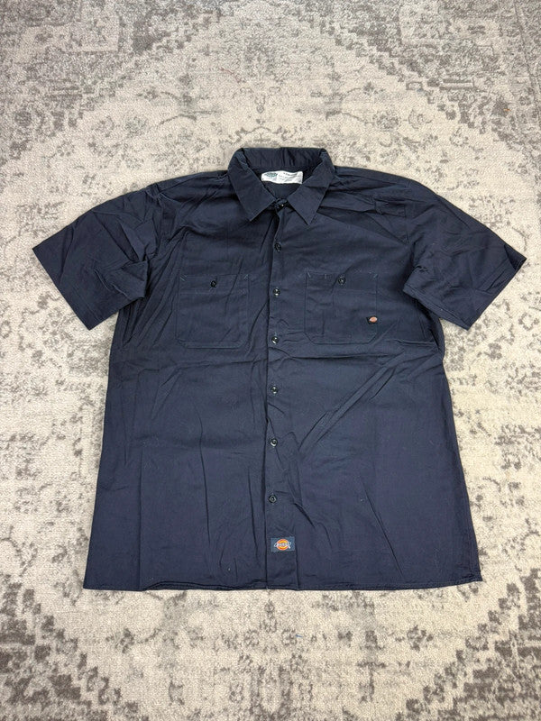 Chemise Dickies manches courtes large baggy design streetwear y2k hip-hop fait main taille XL n•480
