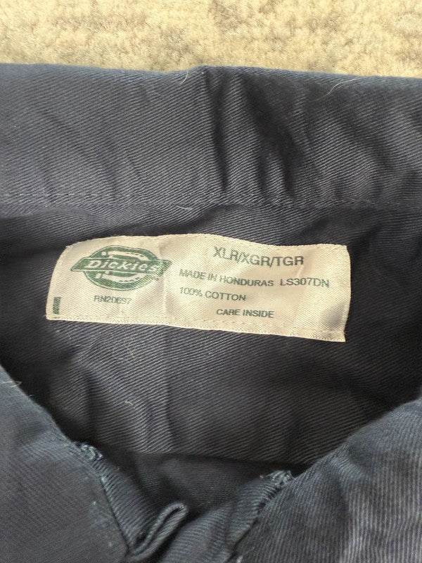 Chemise Dickies manches courtes large baggy design streetwear y2k hip-hop fait main taille XL n•480