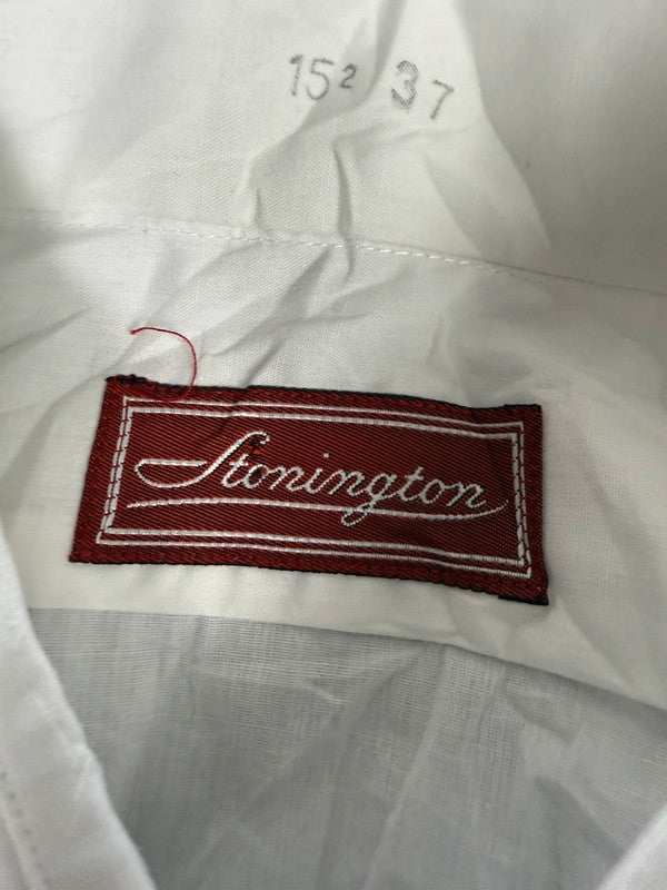 Chemise blanche design streetwear y2k hip-hop fait main taille L n•482