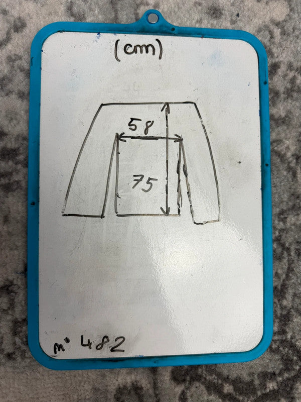 Chemise blanche design streetwear y2k hip-hop fait main taille L n•482