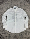 Chemise blanche design streetwear y2k hip-hop fait main taille M n•483