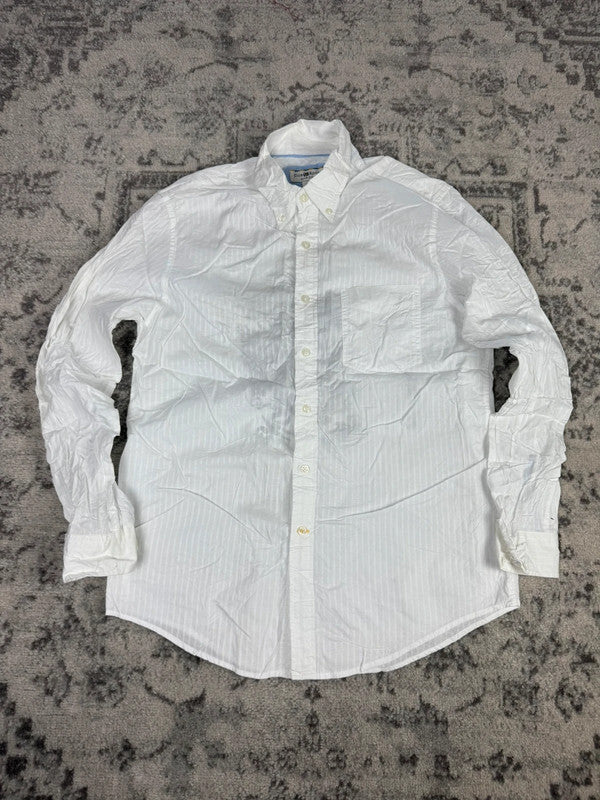 Chemise blanche design streetwear y2k hip-hop fait main taille M n•483