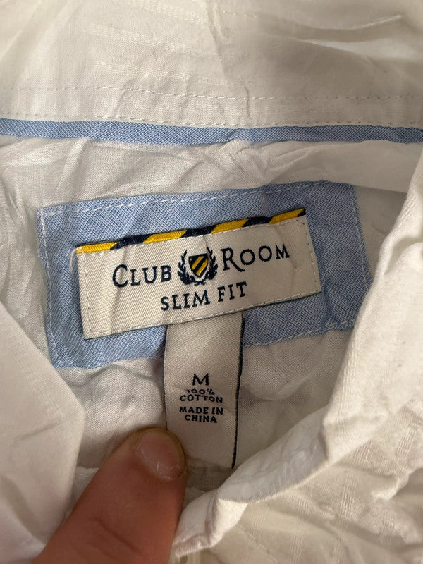 Chemise blanche design streetwear y2k hip-hop fait main taille M n•483