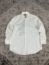 Chemise blanche design streetwear y2k hip-hop fait main taille L n•484