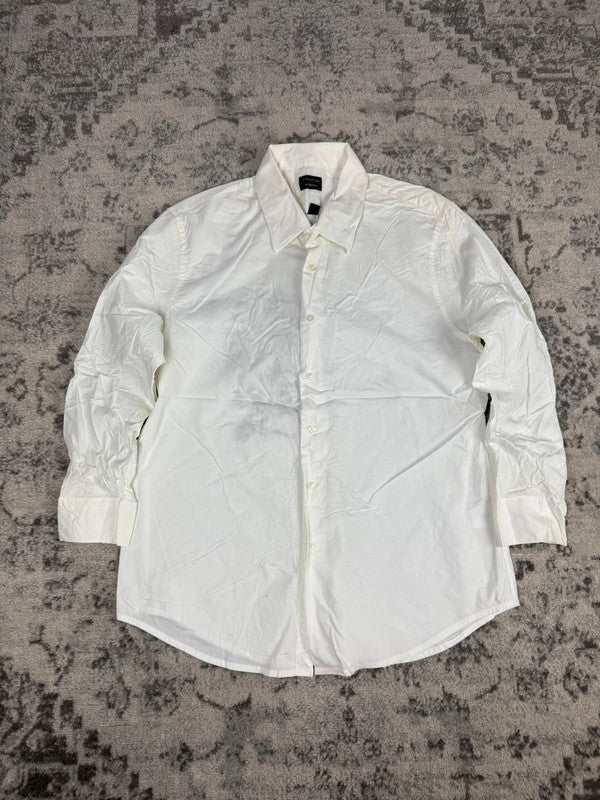 Chemise blanche design streetwear y2k hip-hop fait main taille L n•484