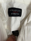 Chemise blanche design streetwear y2k hip-hop fait main taille L n•484