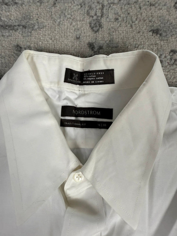 Chemise blanche design streetwear y2k hip-hop fait main taille XXL n•486