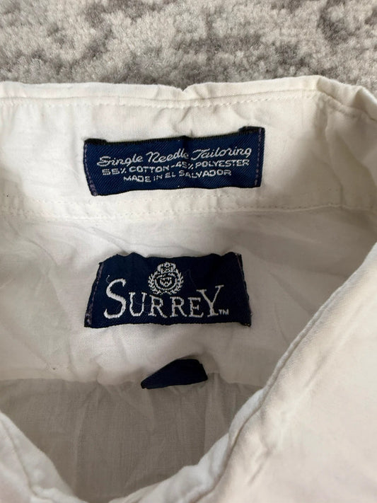 Chemise blanche design streetwear y2k hip-hop fait main taille M n•487