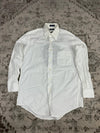 Chemise blanche design streetwear y2k hip-hop fait main taille M n•487