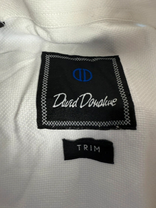 Chemise blanche design streetwear y2k hip-hop fait main taille M n•488
