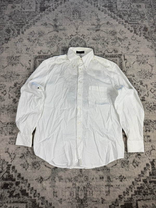 Chemise blanche design streetwear y2k hip-hop fait main taille M n•489