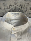 Chemise blanche col mao design streetwear y2k hip-hop fait main taille L n•490