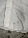 Chemise blanche col mao design streetwear y2k hip-hop fait main taille L n•490