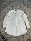 Chemise blanche design streetwear y2k hip-hop fait main taille XL n•491