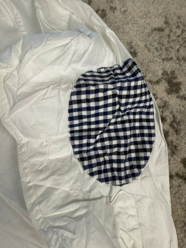 Chemise blanche design streetwear y2k hip-hop fait main taille M n•493