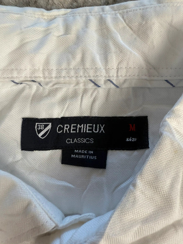 Chemise blanche design streetwear y2k hip-hop fait main taille M n•493