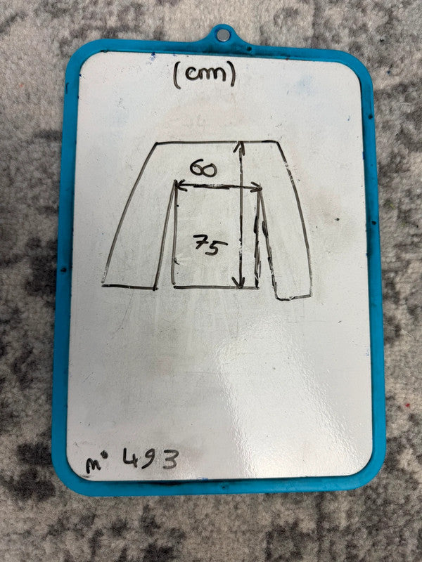 Chemise blanche design streetwear y2k hip-hop fait main taille M n•493