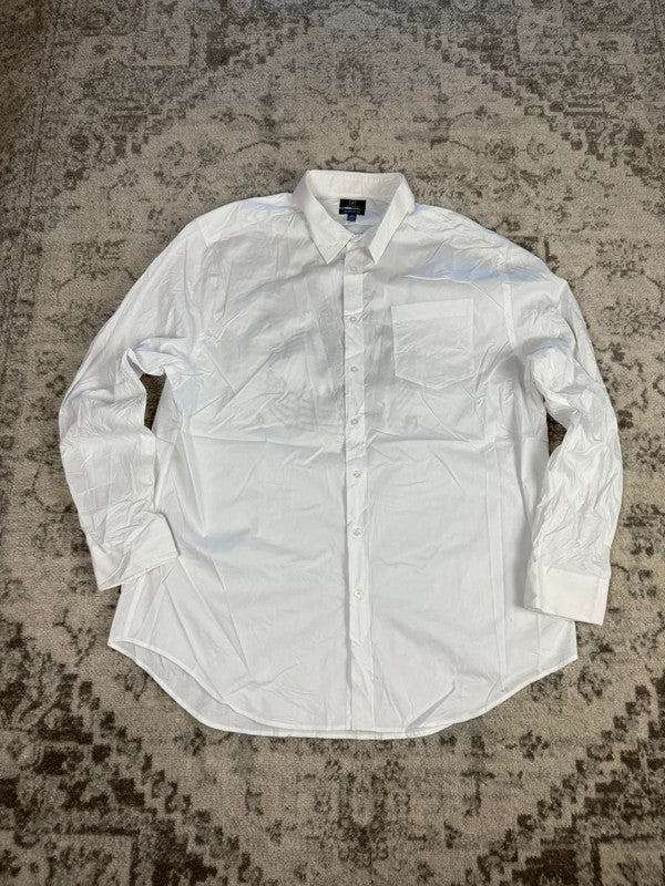 Chemise blanche design streetwear y2k hip-hop fait main taille XXL n•494