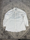 Chemise blanche design streetwear y2k hip-hop fait main taille XXL n•495