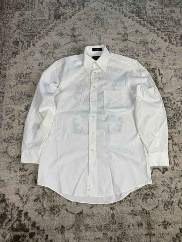 Chemise blanche design streetwear y2k hip-hop fait main taille M n•496