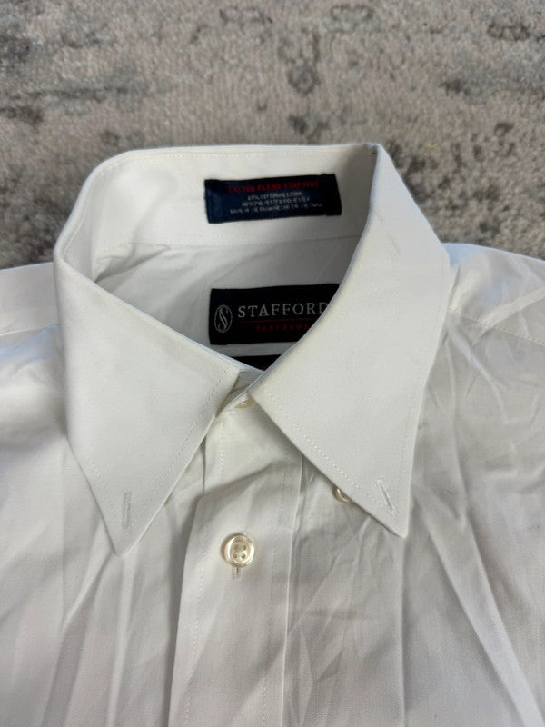 Chemise blanche design streetwear y2k hip-hop fait main taille M n•496