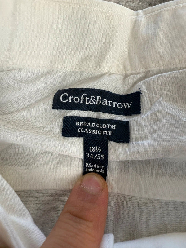 Chemise blanche design streetwear y2k hip-hop fait main taille XXL n•498