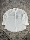 Chemise blanche design streetwear y2k hip-hop fait main taille XXL n•498
