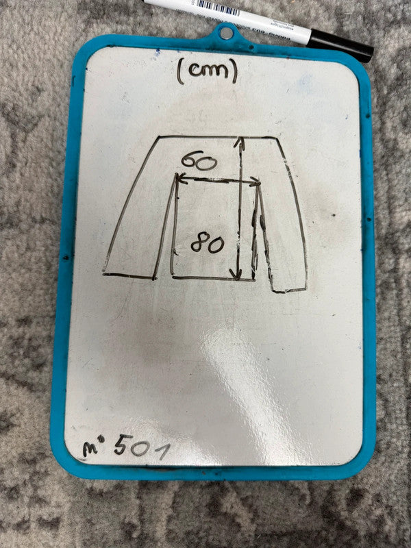 Chemise blanche design streetwear y2k hip-hop fait main taille L n•501