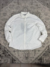 Chemise blanche design streetwear y2k hip-hop fait main taille XL n•502