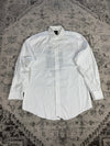 Chemise blanche design streetwear y2k hip-hop fait main taille M n•503