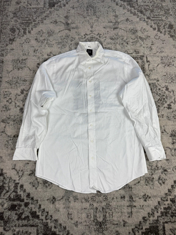 Chemise blanche design streetwear y2k hip-hop fait main taille M n•503