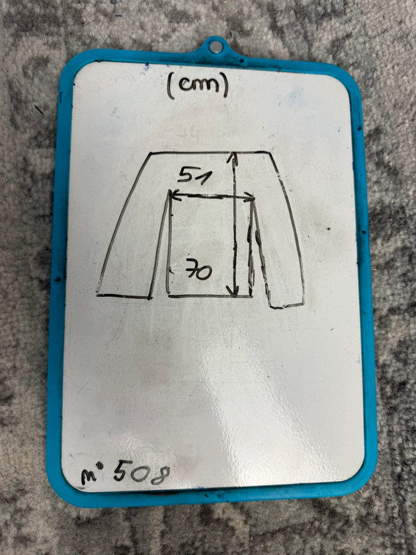 Chemise blanche manche courte design streetwear y2k hip-hop fait main taille S n•508